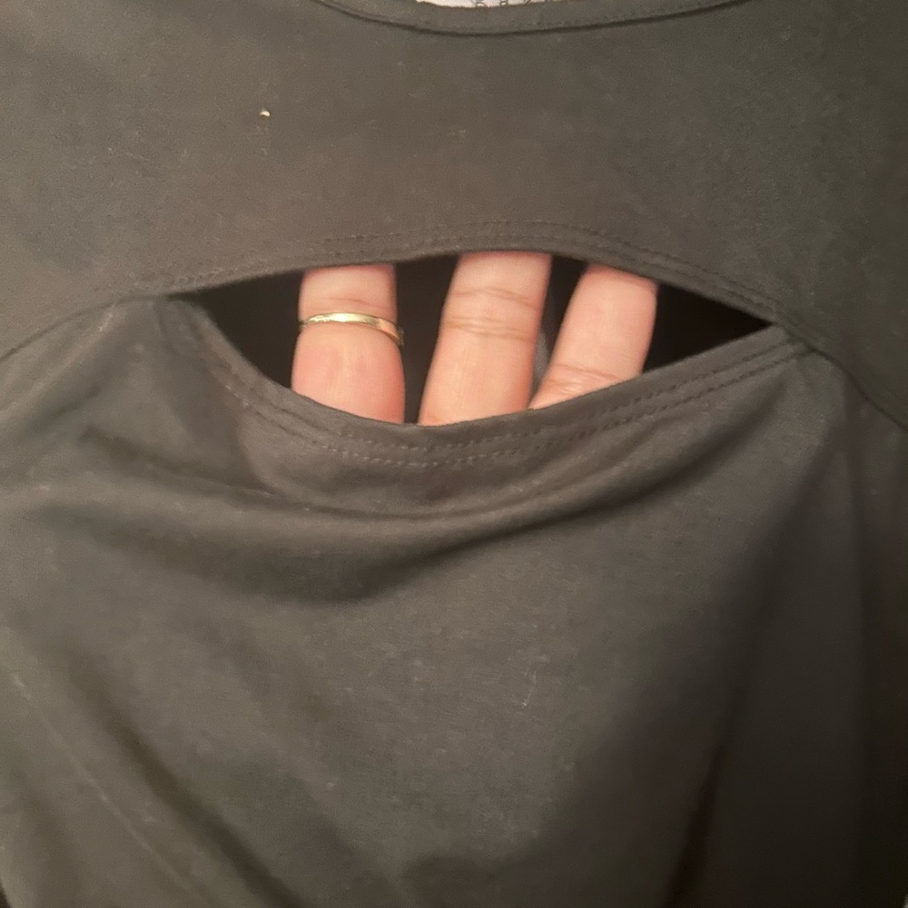 Gaze shirt - black peekaboo long sleeve NWT - Picture 3 of 9